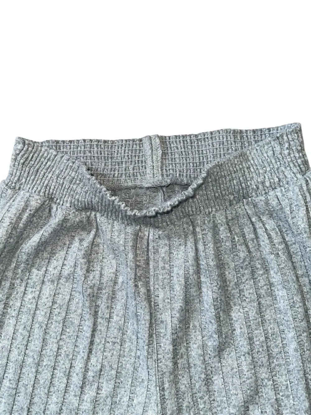 Women's Auden Super Soft Rib Knit Lettuce Hem Bootcut Flare Lounge Pants - Picture 4 of 5